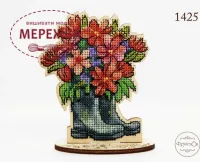 Фото Набір для вишивання хрестиком Фрузелок Весна у чоботях 1425