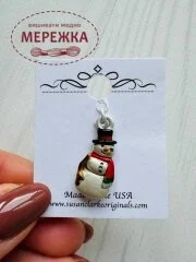  Фото Susan Clarke Originals Snowman Charm C-1561 - Пришивний елемент