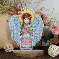 Фото Набір для вишивання хрестиком Сузір'я Єдинорога Янгол життя (прозрачна акрилова основа+підставка) 1012 пр а