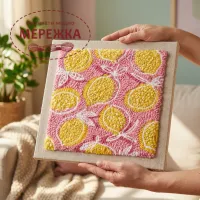 Фото Килимова вишивка Exclusive Art Лимончики, 30х30 см. (квадрат)