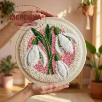 Фото Килимова вишивка Exclusive Art Пробудження весни, 30 см. (круг)