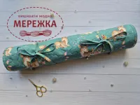 Фото JustCraft Рол для зберігання вишитих робіт з валиком, 40*60 см.(оленятко на зеленому)