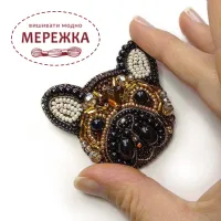 Фото Набір для вишивання бісером Craftway Брошка Бульдог B-008