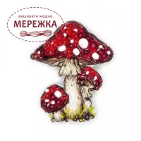 Фото Набір для вишивання бісером Craftway Брошка Мухомори B-005