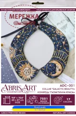 Фото Набір для вишивання бісером AbrisArt Комірець "Галактична краса" ADC-001