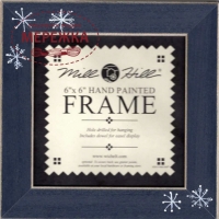 Фото Mill Hill рамка для оформлення, Snowflake blue folk art frame GBFRFA15