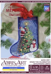 Фото Набір для вишивання хрестиком AbrisArt Чобіток. Запалюємо свято AHH-001