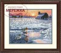 Фото Набір для вишивання хрестиком Dimensions Зимовий ранок 70-35304