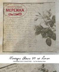 Фото Рівномірне полотно The Primitive Hare ручного фарбування Vintage Rose 30 ct 32*32 см.