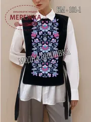 Фото Камізелька жіноча чорний Онікс Модна Вишивка КМ-101-1