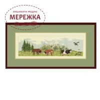 Фото Набір для вишивання хрестиком Le Bonheur des Dames Vaches a la Montagne 1037