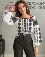 Фото Блуза жіноча Модна Вишивка БЖ VK-114-3, білий Онікс