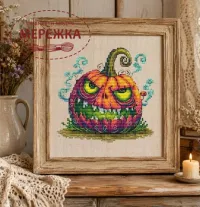 Фото Набір для вишивання хрестиком XFreeStitch (Світлана Грибач) Зла посмішка гарбуза