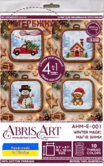 Фото Набір для вишивання хрестиком AbrisArt Магія зими (на канві з малюнком) AHM-E-001
