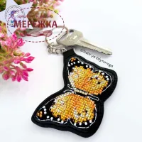 Фото Набір для вишивання хрестиком Сузір'я Єдинорога Жовтий метелик на чорному 1099