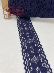 Фото Мереживо темно синє, 100% бавовна (210) 87443