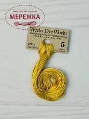 Фото Муліне ручного фарбування Weeks Dye Works Pearl #5 Yukon Gold 2221a