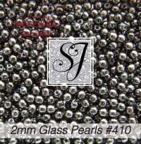 Фото SJ Designs Glass Pearls, 2 mm Hematite #410