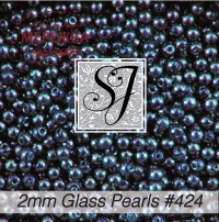 Фото SJ Designs Glass Pearls, 2 mm Royal Blue #424