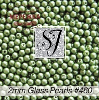 Фото SJ Designs Glass Pearls, 2 mm Wasabi #460