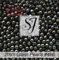 Фото SJ Designs Glass Pearls, 2 mm Charcoal #466