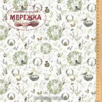 Фото Декоративна тканина Acufactum Stoff Fruhlingskranze 3523-2018