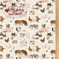 Фото Декоративна тканина Acufactum Stoff Stallgeschichten 3523-841