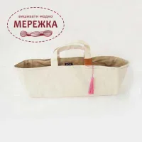 Фото Cohana Вощена сумка для рукоділля Waxed Canvas Tool Tote (Natural and Pink) 45-026