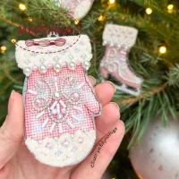 Фото Набір для вишивання хрестиком Сузір'я Єдинорога Рожева рукавичка (прозора з гнучкого пластика) 1127 гн