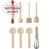 Фото Rico мініатюра Кухонне приладдя, дерево, 8 шт. 500383
