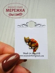 Фото Susan Clarke Originals Cat Button BE-553R - Пришивний елемент