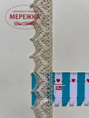 Фото Мереживо біле з люрексом 100% бавовна 57/2