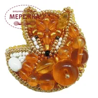 Фото Набір для вишивання бісером CrystalArt Брошка, Лисичка БП-241