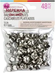 Фото Cousin DIY Дзвіночки срібло, 48  шт. 40000638