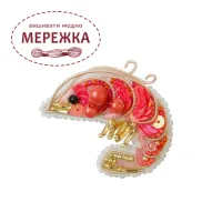 Фото Набір для вишивання бісером CrystalArt Брошка, Креветка БП-290