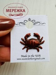 Фото Пришивний елемент Susan Clarke Originals Small Crab Button BE-664