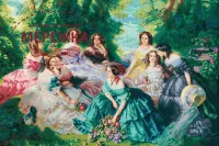 Фото Набір для вишивання хрестиком Чарівна Мить Імператриця Євгенія в оточенні фрейлін М-432