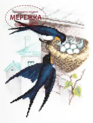 Фото Набір для вишивання хрестиком Чарівна Мить Ластівчине гніздо М-517