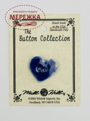 Фото Mill Hill Button Small Fabrsm Denim  Heart 86040