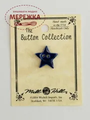 Фото Mill Hill Button Very Small Blue Star 86244MH