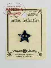 Фото Mill Hill Button Very Fabrsm Navy Star 86249