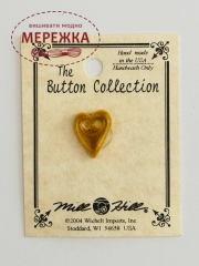 Фото Mill Hill Button Small Speckled Gold Folk Heart 86254