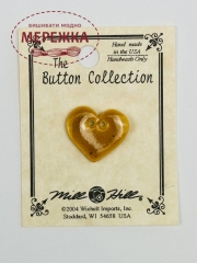 Фото Mill Hill Button Small Speckled Gold Heart 86267MH