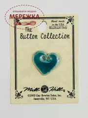 Фото Mill Hill Button Small Country Green Heart 86268MH