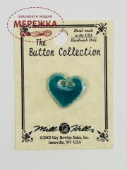 Фото Mill Hill Button Small Country Green Heart 86268MH