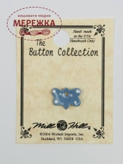 Фото Mill Hill Button Blue Polka Dot Butterfly 86361