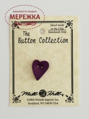 Фото Mill Hill Button Matte Purple SM Folk Heart 86374