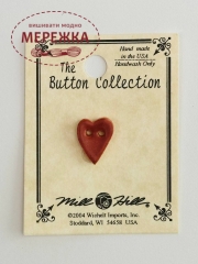 Фото Mill Hill Button Matte Cinnabry SM Folk Heart 86378