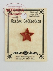 Фото Mill Hill Button Very Small Cinnabry Star with matte finish 86383