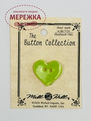 Фото Mill Hill Button Small Lime Heart 86398